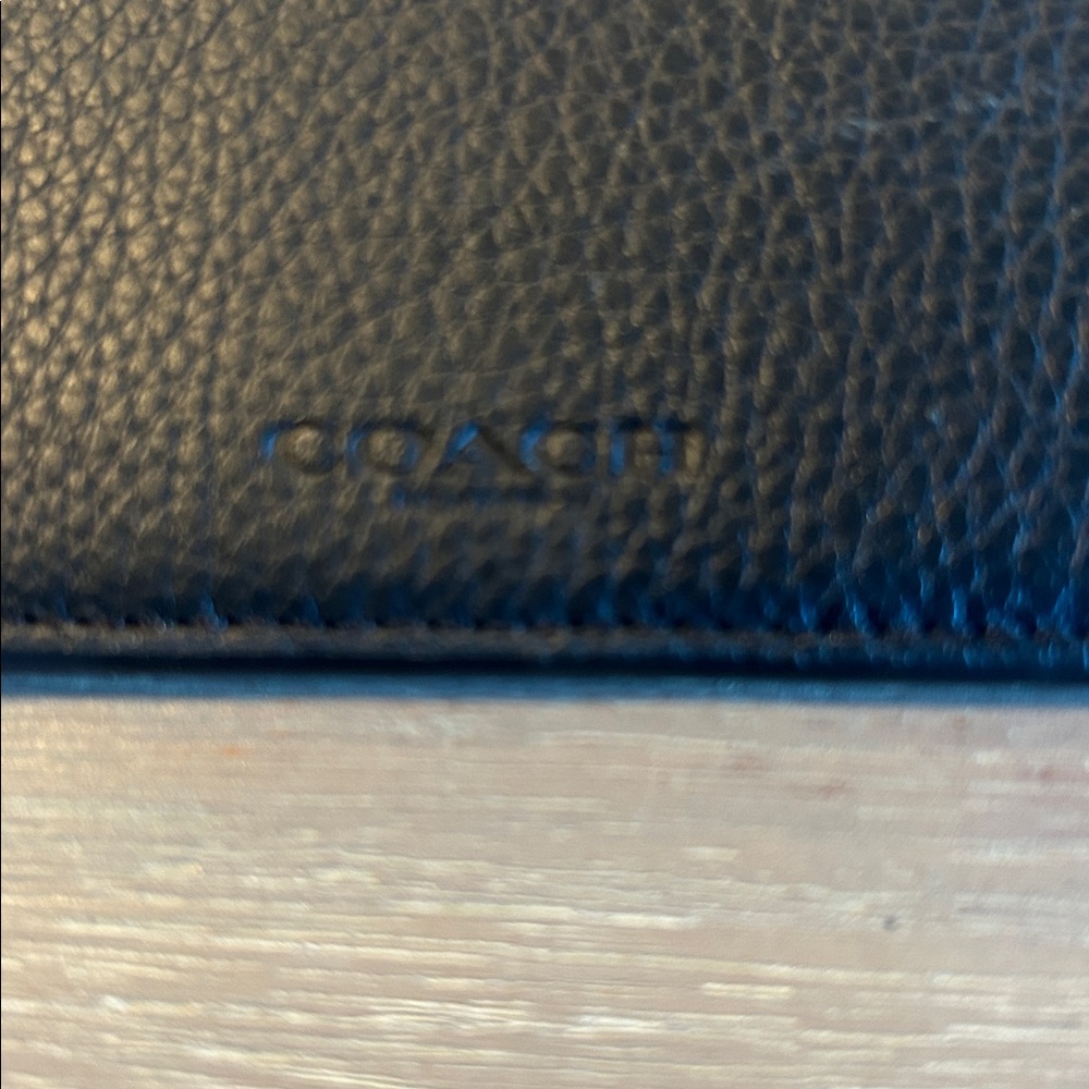 Coach Black Textured Leather Card Case - Picture 3 of 4